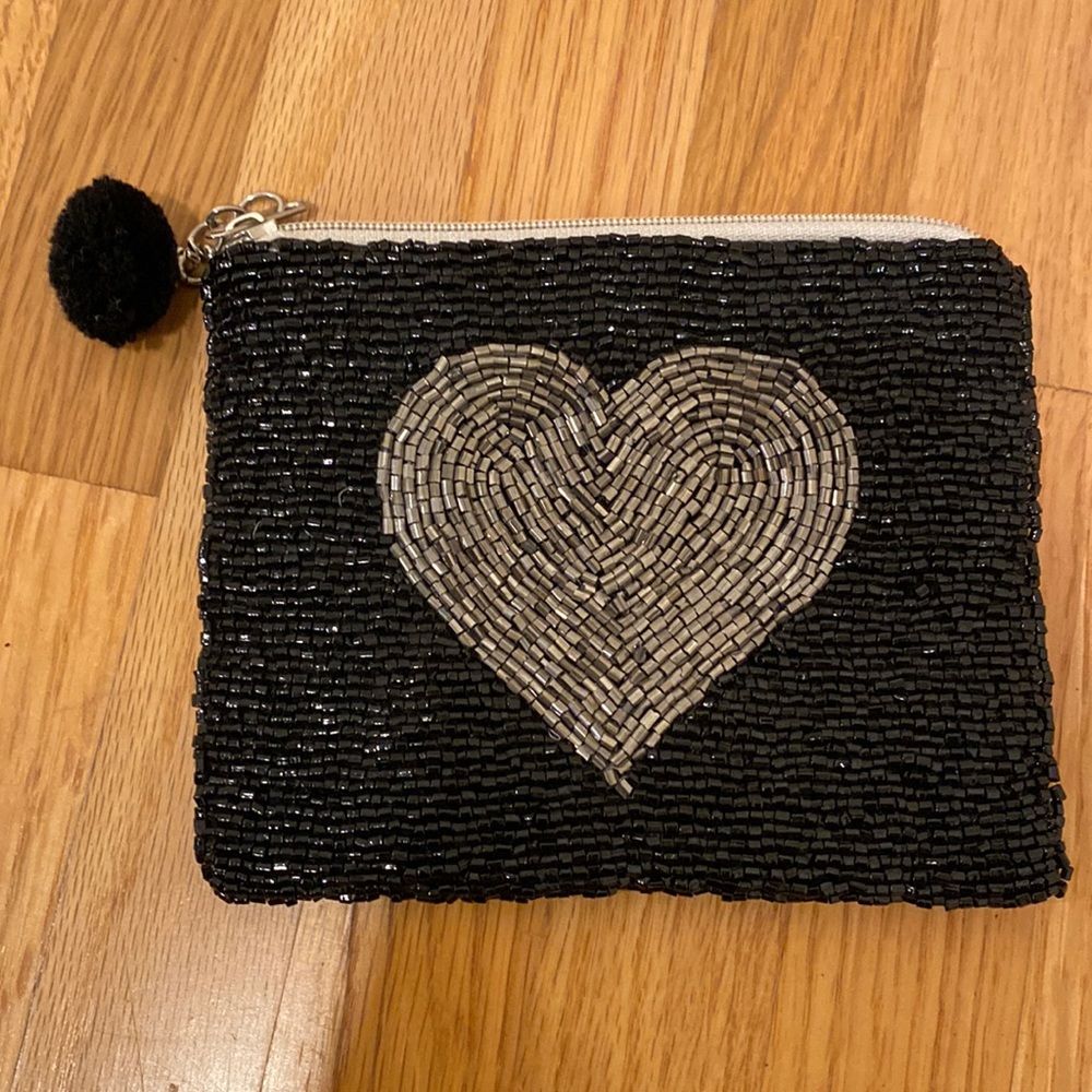 Black beaded purse
